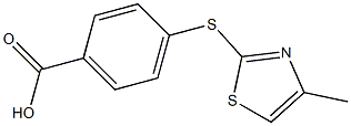 4-[(4-methyl-1,3-thiazol-2-yl)sulfanyl]benzoic acid Struktur