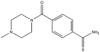 4-[(4-methylpiperazin-1-yl)carbonyl]benzenecarbothioamide Struktur