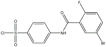 4-[(5-bromo-2-fluorobenzene)amido]benzene-1-sulfonyl chloride Struktur