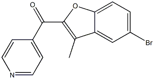 4-[(5-bromo-3-methyl-1-benzofuran-2-yl)carbonyl]pyridine Struktur