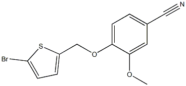 4-[(5-bromothien-2-yl)methoxy]-3-methoxybenzonitrile Struktur