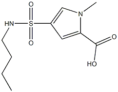 4-[(butylamino)sulfonyl]-1-methyl-1H-pyrrole-2-carboxylic acid Struktur