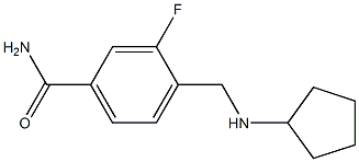 4-[(cyclopentylamino)methyl]-3-fluorobenzamide Struktur