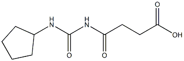 4-[(cyclopentylcarbamoyl)amino]-4-oxobutanoic acid Struktur