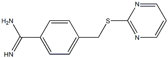 4-[(pyrimidin-2-ylsulfanyl)methyl]benzene-1-carboximidamide Struktur