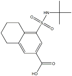 4-[(tert-butylamino)sulfonyl]-5,6,7,8-tetrahydronaphthalene-2-carboxylic acid Struktur