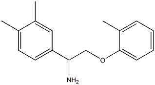 4-[1-amino-2-(2-methylphenoxy)ethyl]-1,2-dimethylbenzene Struktur