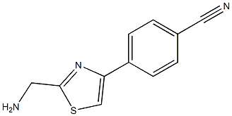 4-[2-(aminomethyl)-1,3-thiazol-4-yl]benzonitrile Struktur