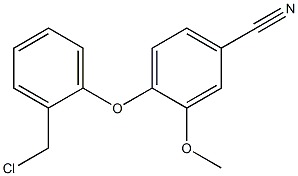 4-[2-(chloromethyl)phenoxy]-3-methoxybenzonitrile Struktur