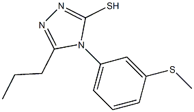 4-[3-(methylsulfanyl)phenyl]-5-propyl-4H-1,2,4-triazole-3-thiol Struktur