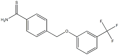 4-[3-(trifluoromethyl)phenoxymethyl]benzene-1-carbothioamide Struktur