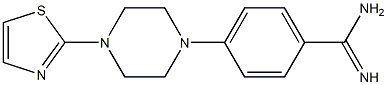 4-[4-(1,3-thiazol-2-yl)piperazin-1-yl]benzene-1-carboximidamide Struktur