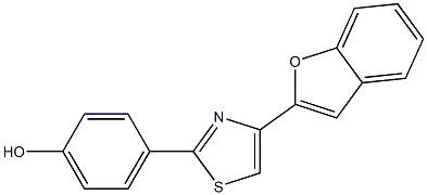 4-[4-(1-benzofuran-2-yl)-1,3-thiazol-2-yl]phenol Struktur