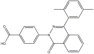 4-[4-(2,5-dimethylphenyl)-1-oxophthalazin-2(1H)-yl]benzoic acid Struktur