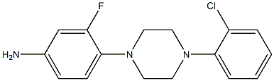 4-[4-(2-chlorophenyl)piperazin-1-yl]-3-fluoroaniline Struktur