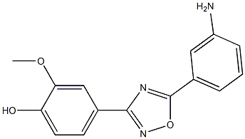 4-[5-(3-aminophenyl)-1,2,4-oxadiazol-3-yl]-2-methoxyphenol Struktur