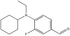 4-[cyclohexyl(ethyl)amino]-3-fluorobenzaldehyde Struktur