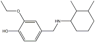 4-{[(2,3-dimethylcyclohexyl)amino]methyl}-2-ethoxyphenol Struktur