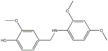 4-{[(2,4-dimethoxyphenyl)amino]methyl}-2-methoxyphenol Struktur