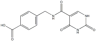 4-{[(2,4-dioxo-1,2,3,4-tetrahydropyrimidin-5-yl)formamido]methyl}benzoic acid Struktur