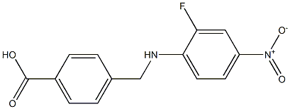 4-{[(2-fluoro-4-nitrophenyl)amino]methyl}benzoic acid Struktur