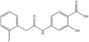 4-{[(2-fluorophenyl)acetyl]amino}-2-hydroxybenzoic acid Struktur