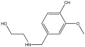 4-{[(2-hydroxyethyl)amino]methyl}-2-methoxyphenol Struktur