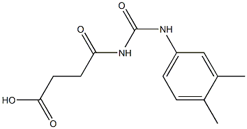 4-{[(3,4-dimethylphenyl)carbamoyl]amino}-4-oxobutanoic acid Struktur