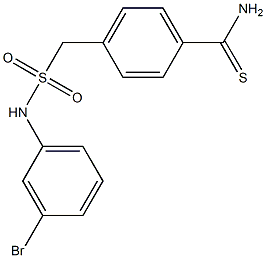 4-{[(3-bromophenyl)sulfamoyl]methyl}benzene-1-carbothioamide Struktur