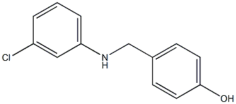 4-{[(3-chlorophenyl)amino]methyl}phenol Struktur