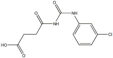 4-{[(3-chlorophenyl)carbamoyl]amino}-4-oxobutanoic acid Struktur