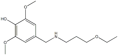 4-{[(3-ethoxypropyl)amino]methyl}-2,6-dimethoxyphenol Struktur