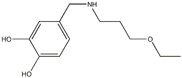 4-{[(3-ethoxypropyl)amino]methyl}benzene-1,2-diol Struktur