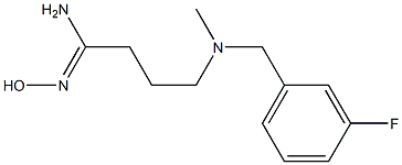 4-{[(3-fluorophenyl)methyl](methyl)amino}-N'-hydroxybutanimidamide Struktur