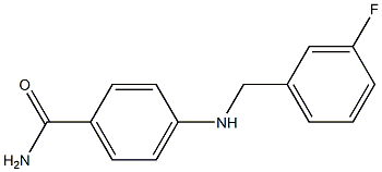 4-{[(3-fluorophenyl)methyl]amino}benzamide Struktur