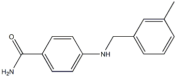 4-{[(3-methylphenyl)methyl]amino}benzamide Struktur