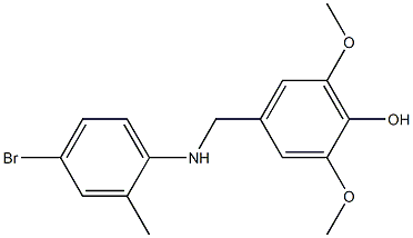 4-{[(4-bromo-2-methylphenyl)amino]methyl}-2,6-dimethoxyphenol Struktur