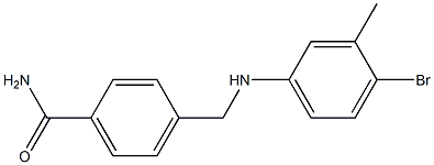 4-{[(4-bromo-3-methylphenyl)amino]methyl}benzamide Struktur