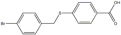 4-{[(4-bromophenyl)methyl]sulfanyl}benzoic acid Struktur