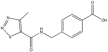 4-{[(4-methyl-1,2,3-thiadiazol-5-yl)formamido]methyl}benzoic acid Struktur