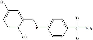 4-{[(5-chloro-2-hydroxyphenyl)methyl]amino}benzene-1-sulfonamide Struktur