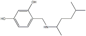 4-{[(5-methylhexan-2-yl)amino]methyl}benzene-1,3-diol Struktur