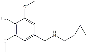 4-{[(cyclopropylmethyl)amino]methyl}-2,6-dimethoxyphenol Struktur