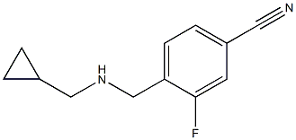 4-{[(cyclopropylmethyl)amino]methyl}-3-fluorobenzonitrile Struktur