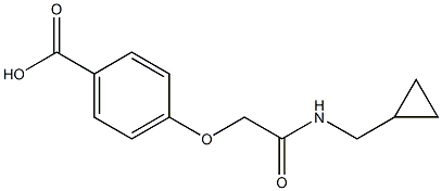 4-{[(cyclopropylmethyl)carbamoyl]methoxy}benzoic acid Struktur