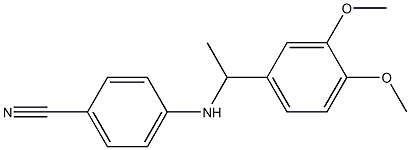 4-{[1-(3,4-dimethoxyphenyl)ethyl]amino}benzonitrile Struktur