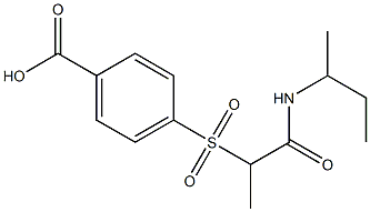 4-{[1-(butan-2-ylcarbamoyl)ethane]sulfonyl}benzoic acid Struktur