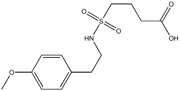 4-{[2-(4-methoxyphenyl)ethyl]sulfamoyl}butanoic acid Struktur