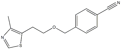 4-{[2-(4-methyl-1,3-thiazol-5-yl)ethoxy]methyl}benzonitrile Struktur