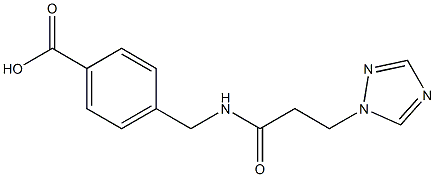 4-{[3-(1H-1,2,4-triazol-1-yl)propanamido]methyl}benzoic acid Struktur